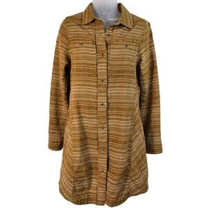 Prana Dyri Dress Women's XS Antique Bronze Organic Cotton Granola Girl Workwear